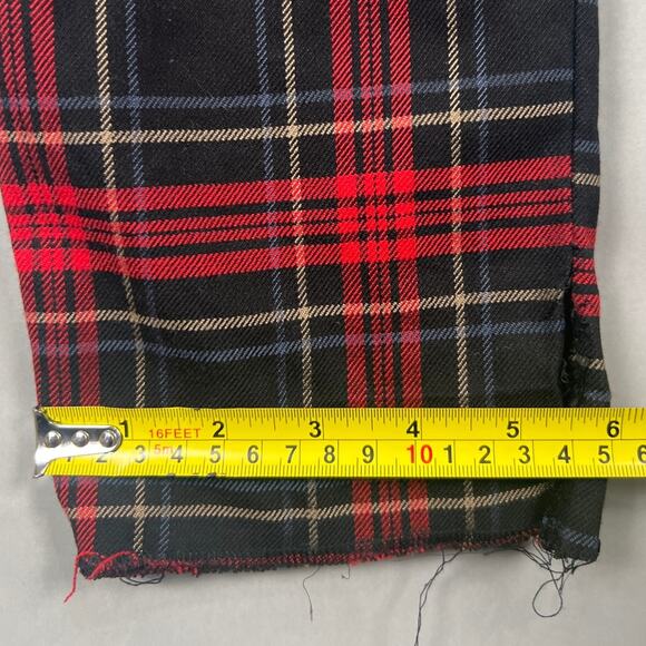 Zara TRF Collection Plaid Pants *Dimensions in Picture* Elastic Waist - Picture 5 of 7